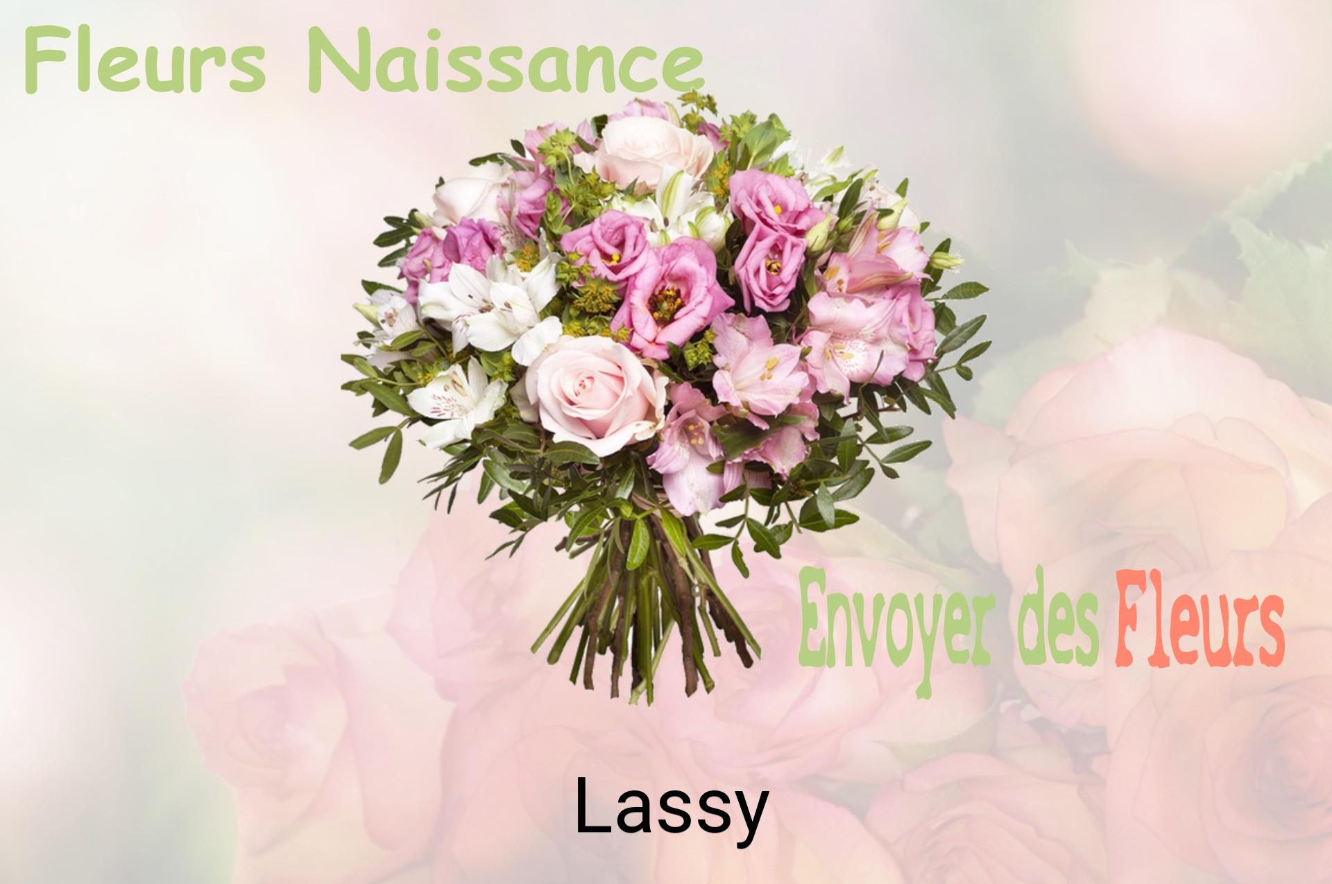 Bouquet de fleurs de naissance livré à Lassy